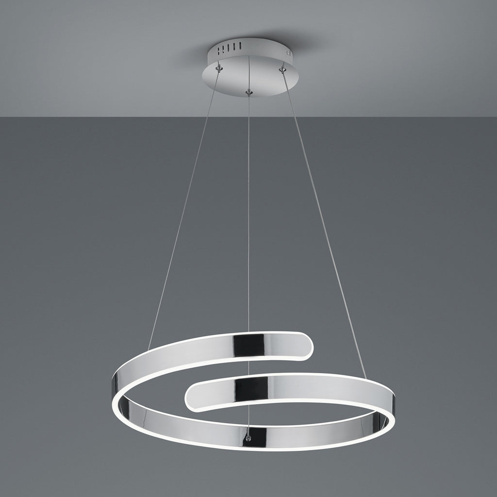 LED pendellampe Parma dimbar krom Ø50 cm 4000K montert over bord