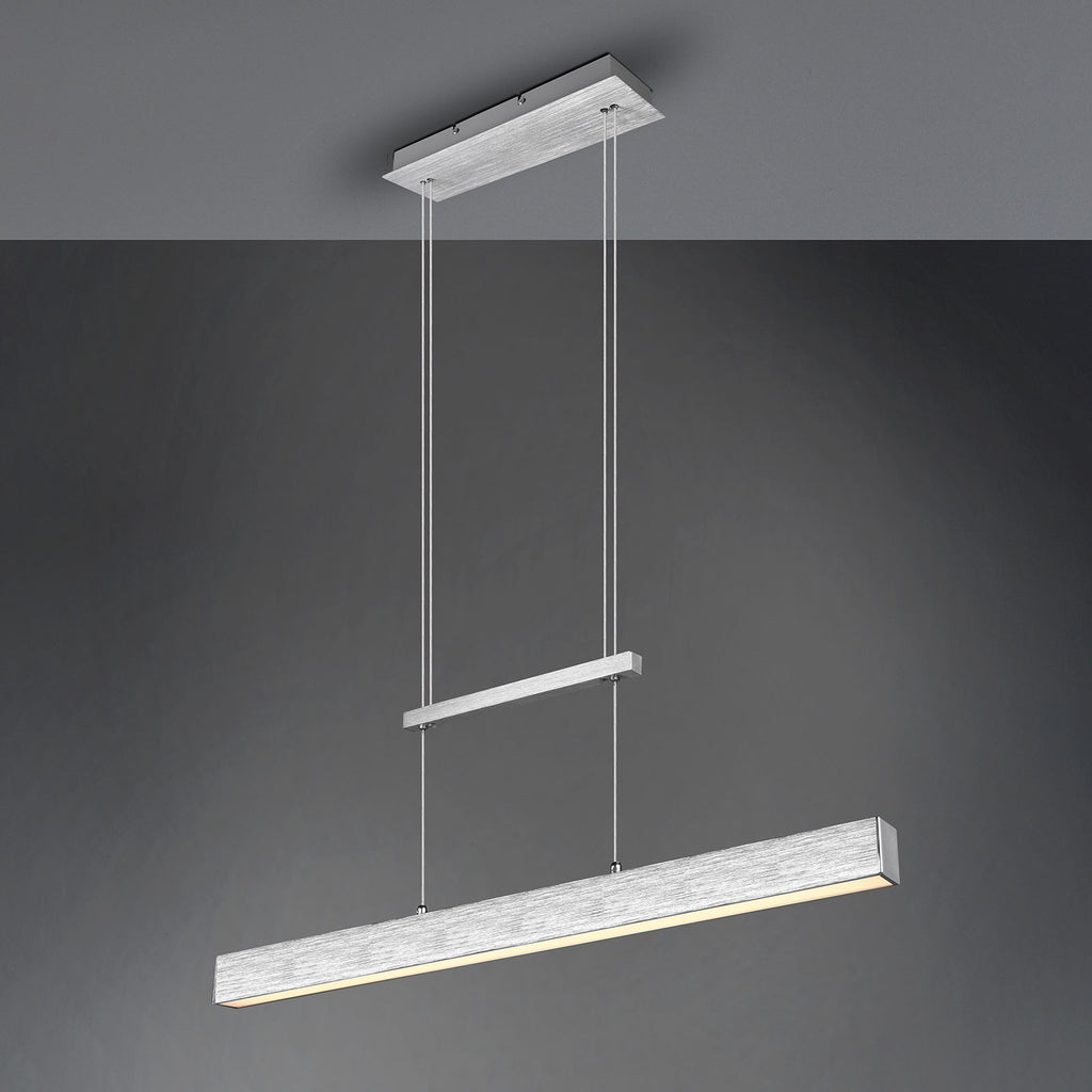 LED pendellampe Paros dimbar aluminium 90 cm 32W varmhvit lysdetalj
