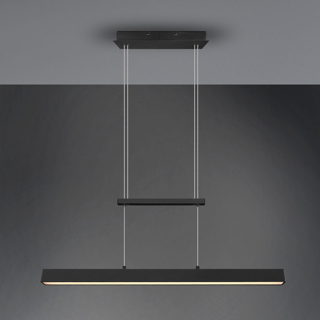 LED pendellampe Paros dimbar svart 90 cm 32W dimmer kontroll