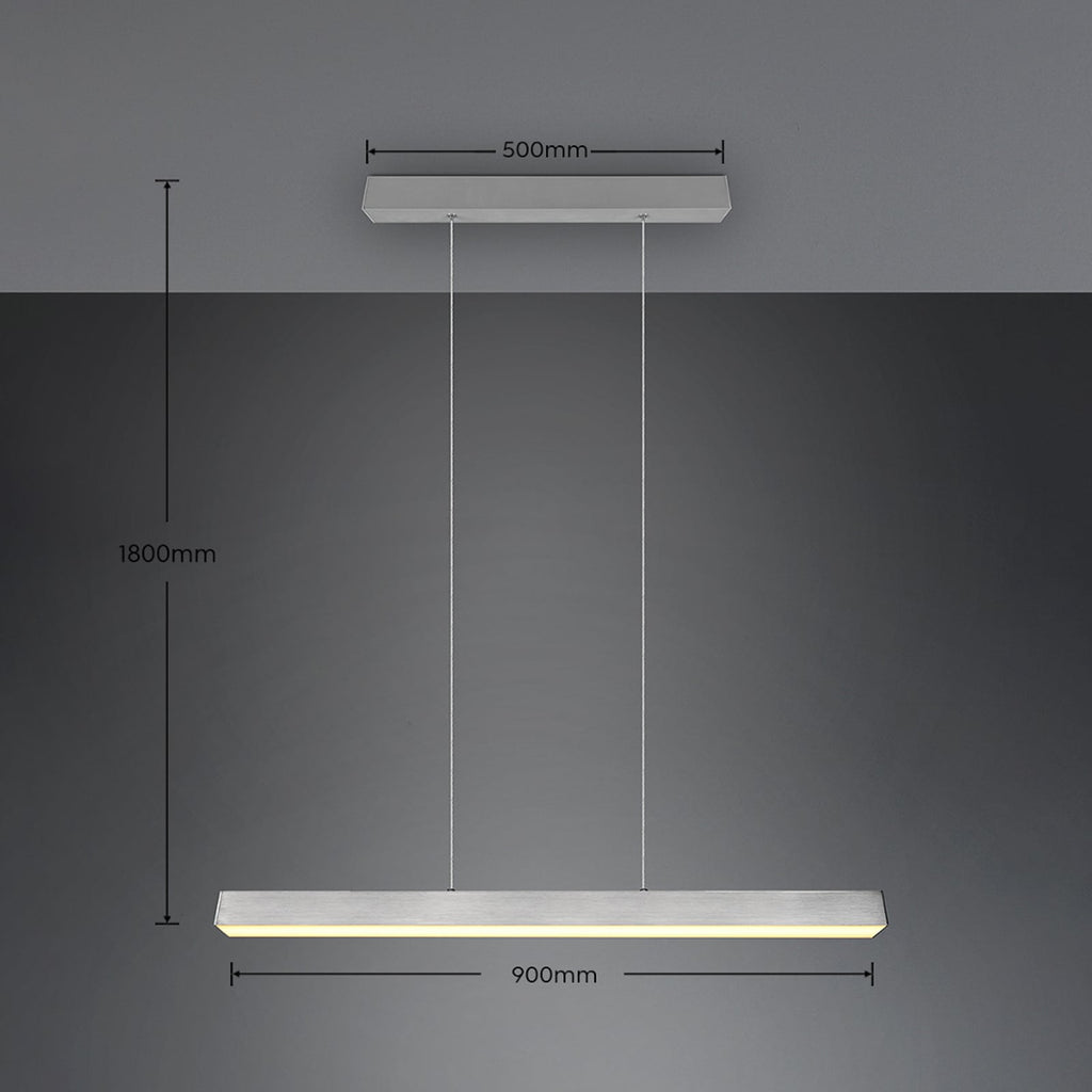 LED pendellampe Paros DUOline dimbar matt nikkel montert