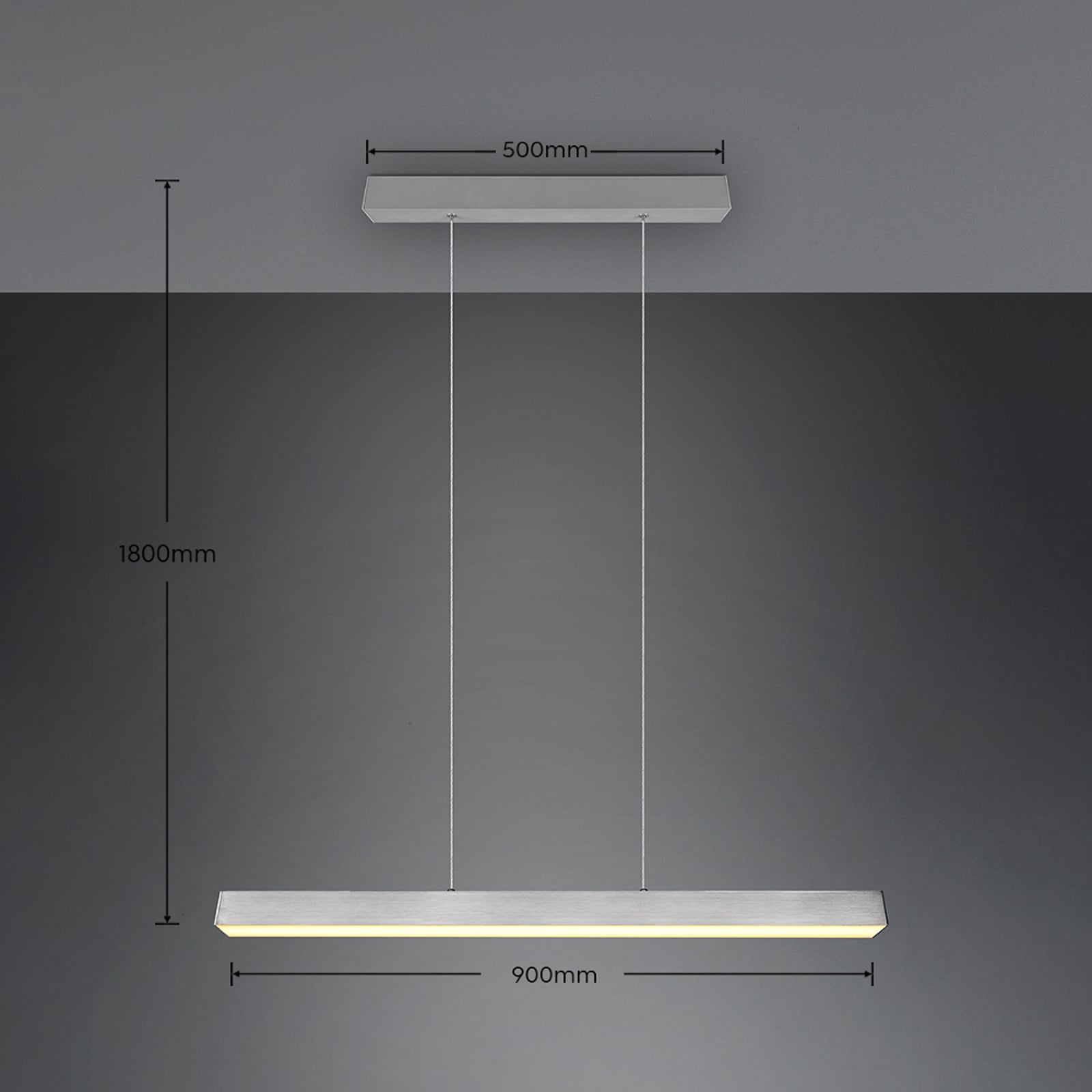 LED pendellampe Paros DUOline dimbar matt nikkel montert