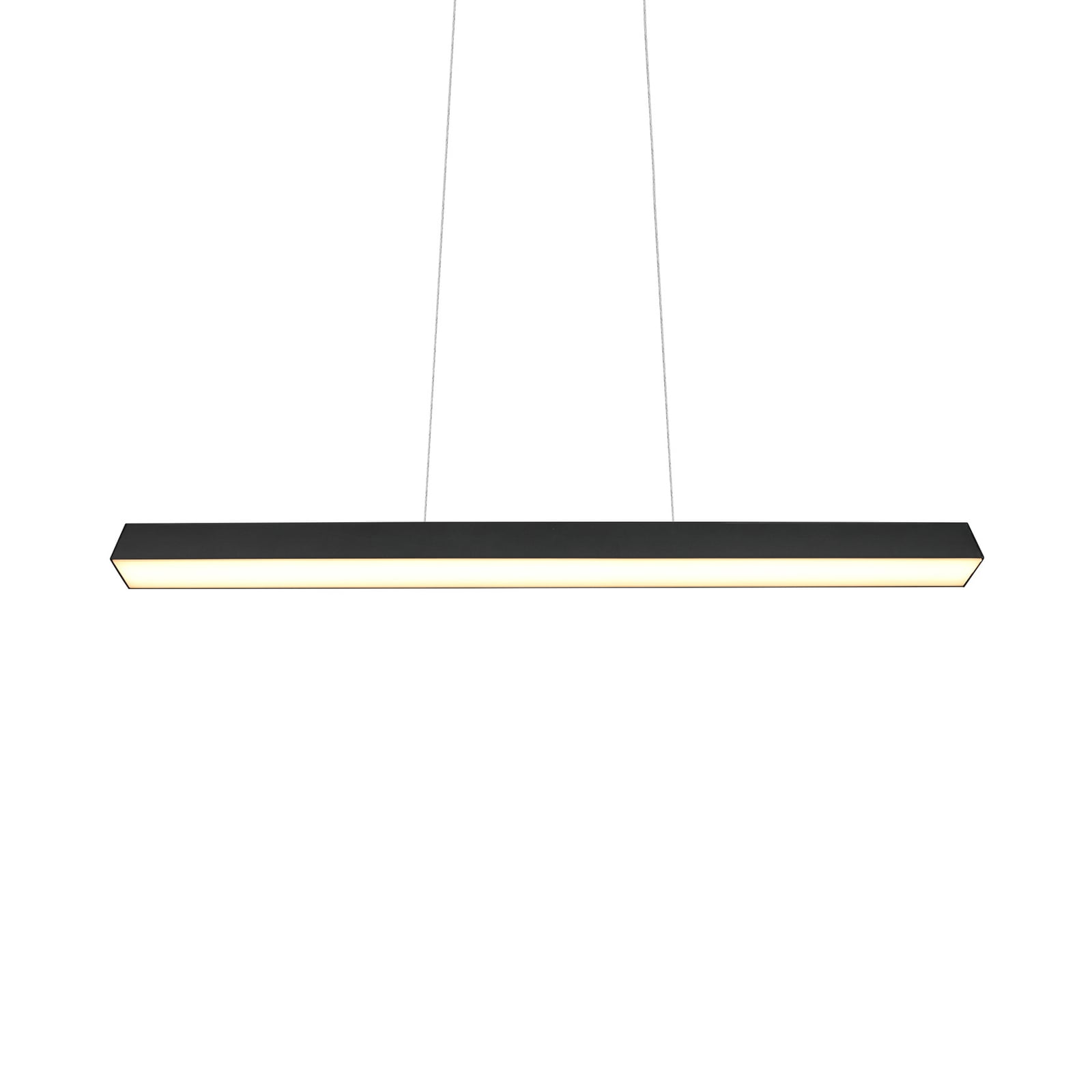 Nærbilde av LED pendellampe Paros DUOline dimbar svart 90 cm 29W