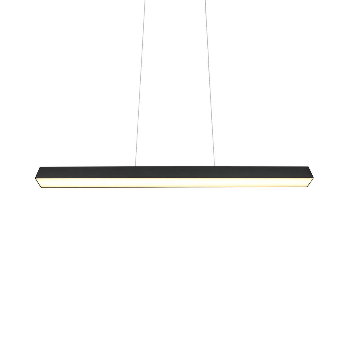 Nærbilde av LED pendellampe Paros DUOline dimbar svart 90 cm 29W