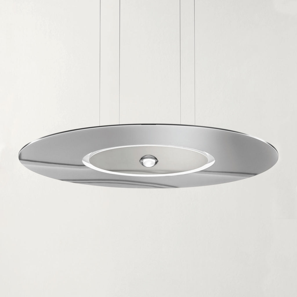 LED pendellampe Passepartout55 dimbar matt krom Ø55 cm bakside