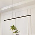 LED pendellampe Pendolo svart aluminium 120 cm forfra