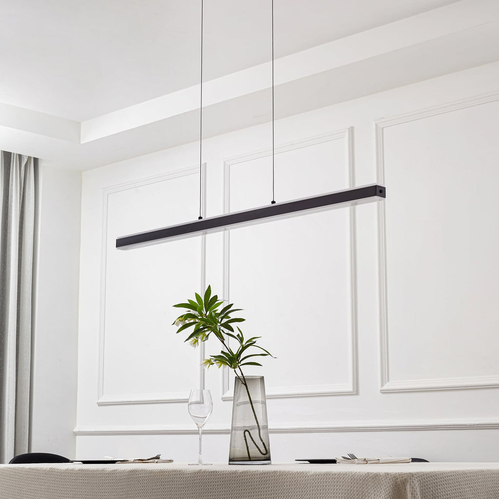 LED pendellampe Pendolo svart aluminium 120 cm detalj