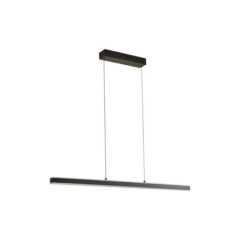 LED pendellampe Pendolo svart aluminium 120 cm montert i rom