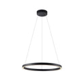 LED pendellampe Perfora dimbar svart aluminium Ø60 cm forfra