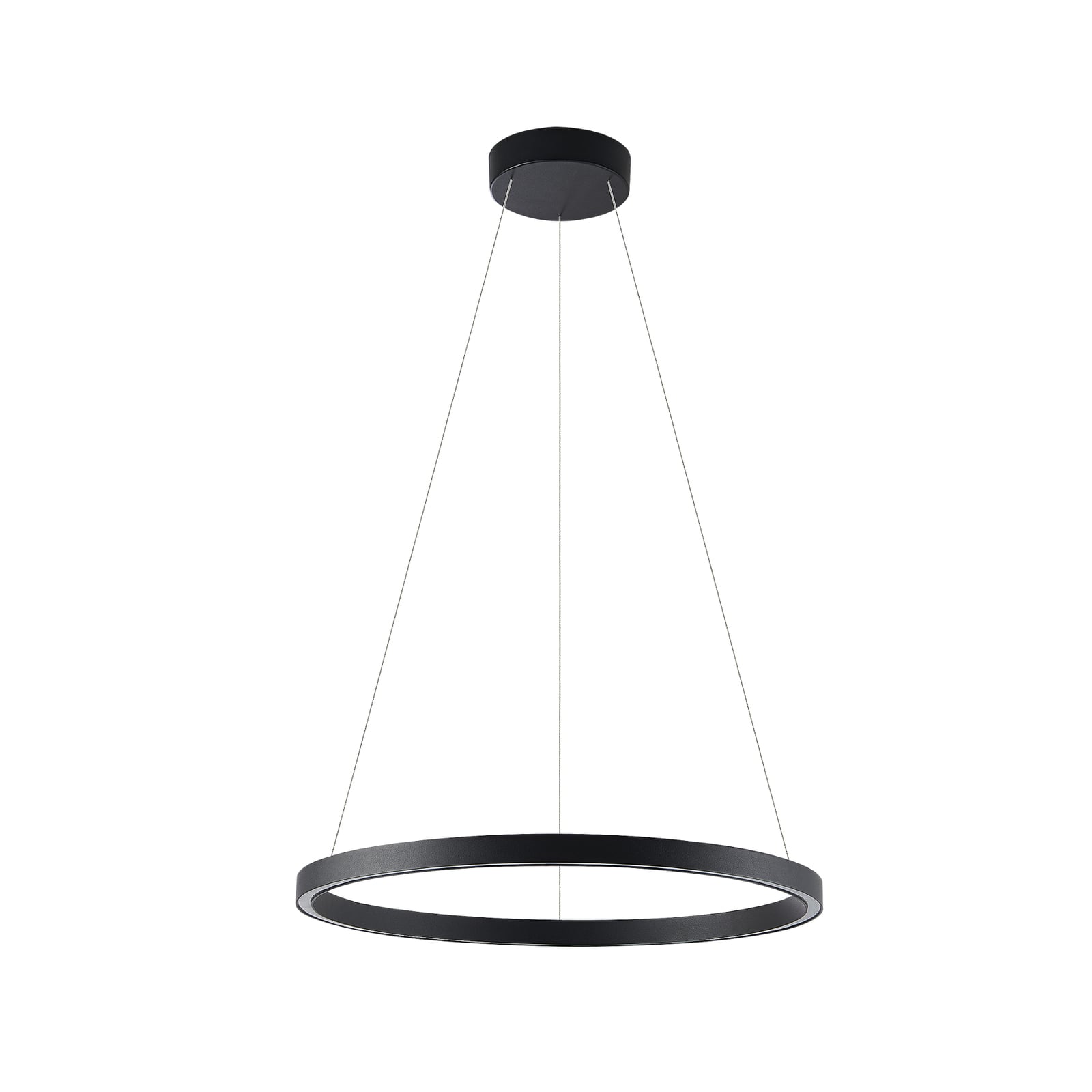LED pendellampe Perfora dimbar svart aluminium Ø60 cm detalj