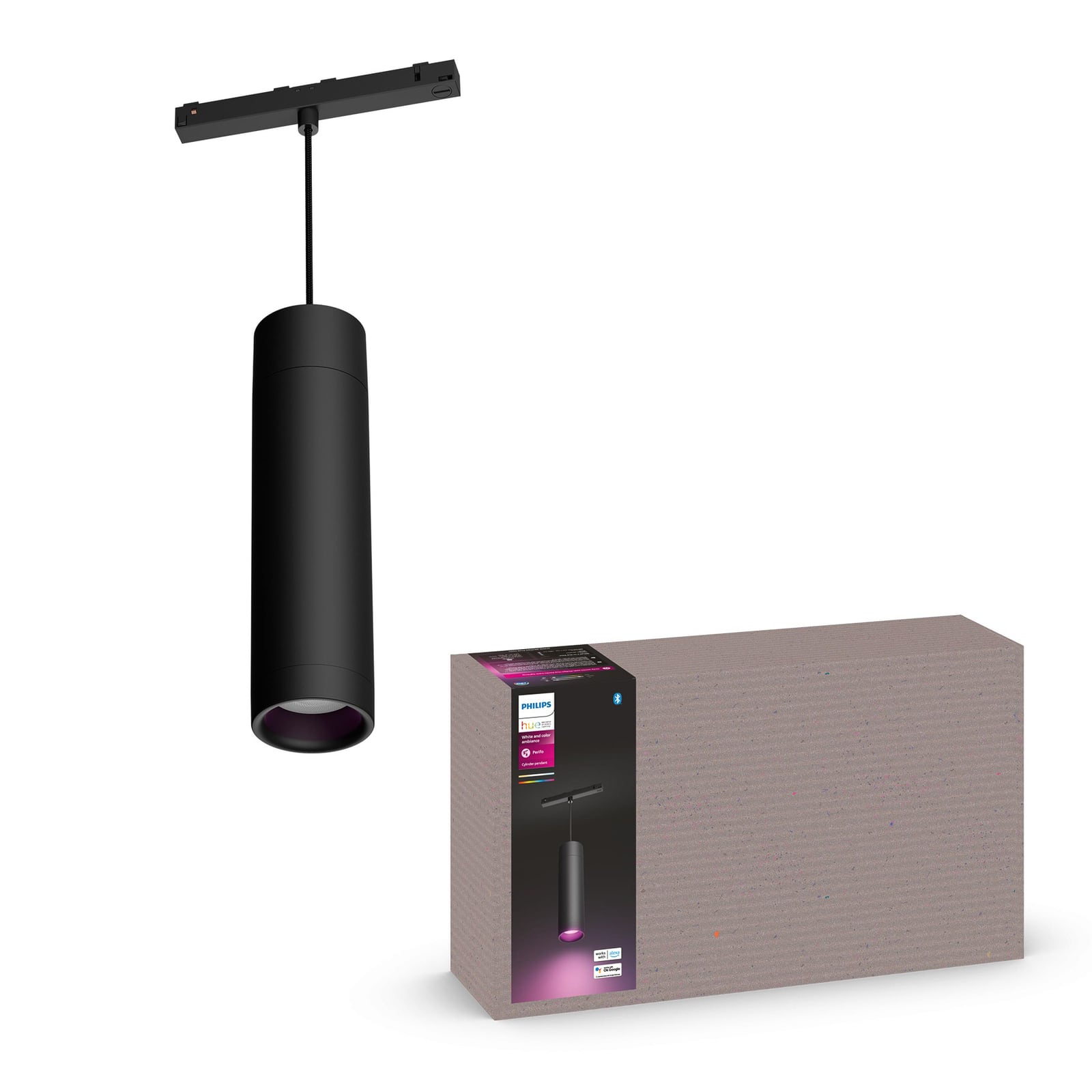 LED pendellampe Perifo utvidelse svart dimbar RGB - Philips Hue montert