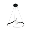 LED pendellampe Perla svart metall/akryl forfra