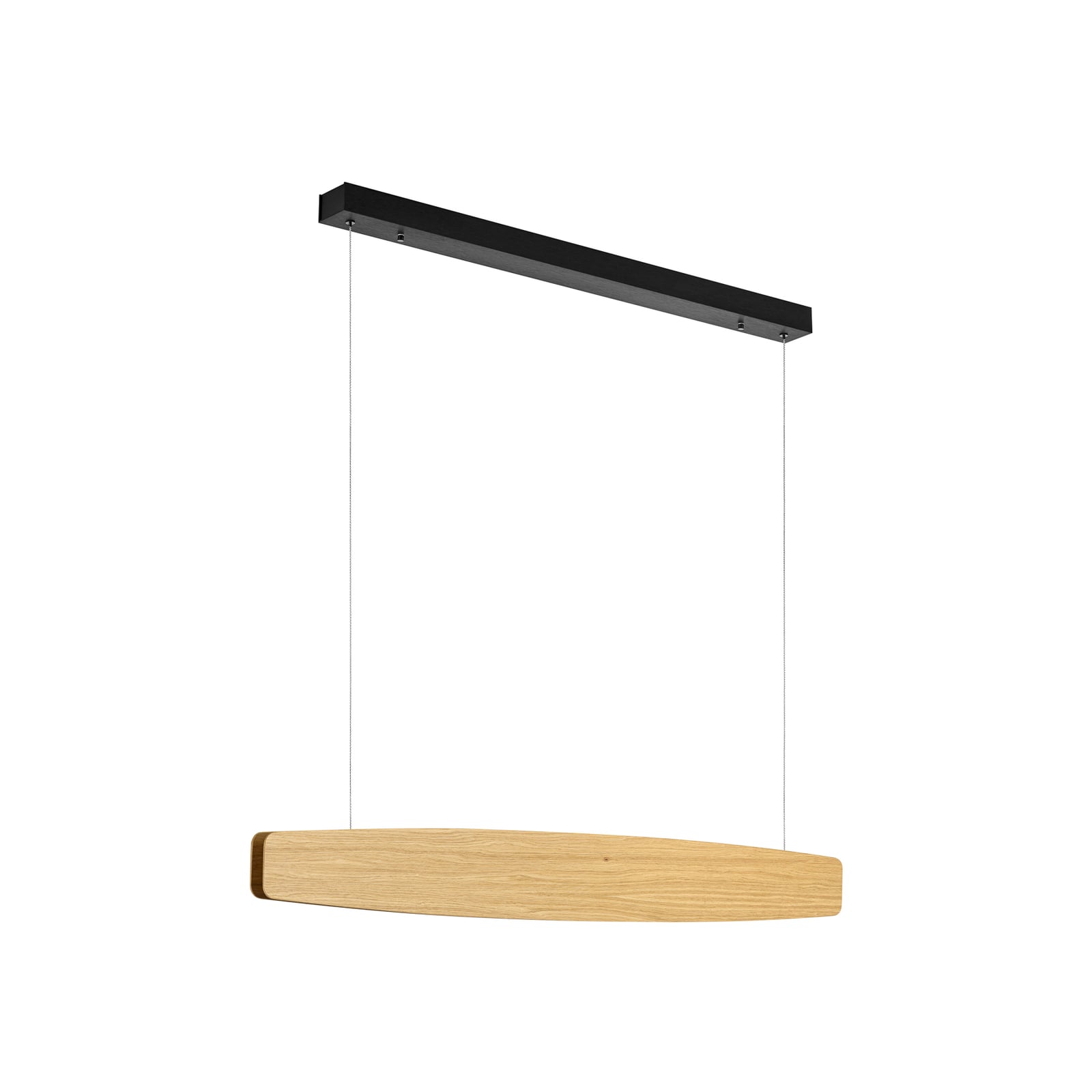 LED pendellampe Persida eik dimbar 98 cm 2700K Quitani nærbilde av lampe