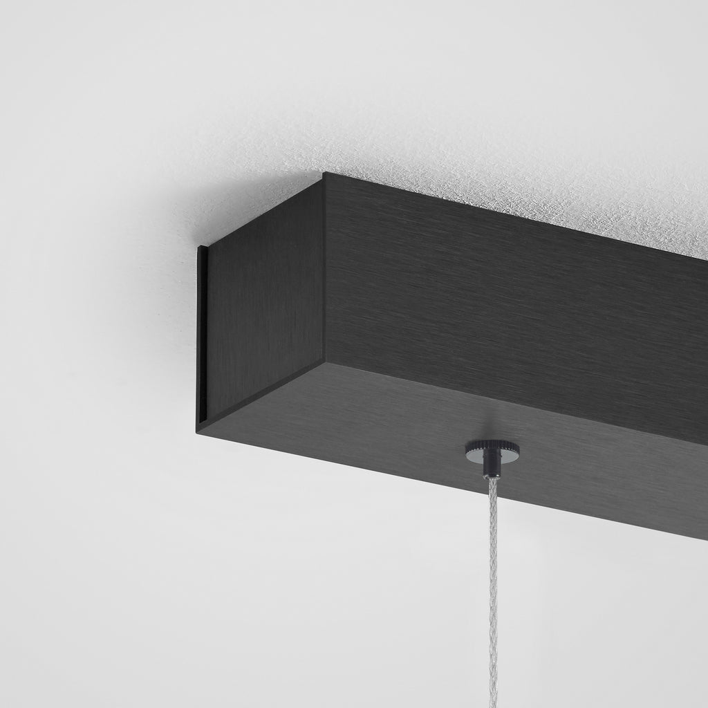 LED pendellampe Persida eik dimbar 98 cm 2700K Quitani justerbar høyde