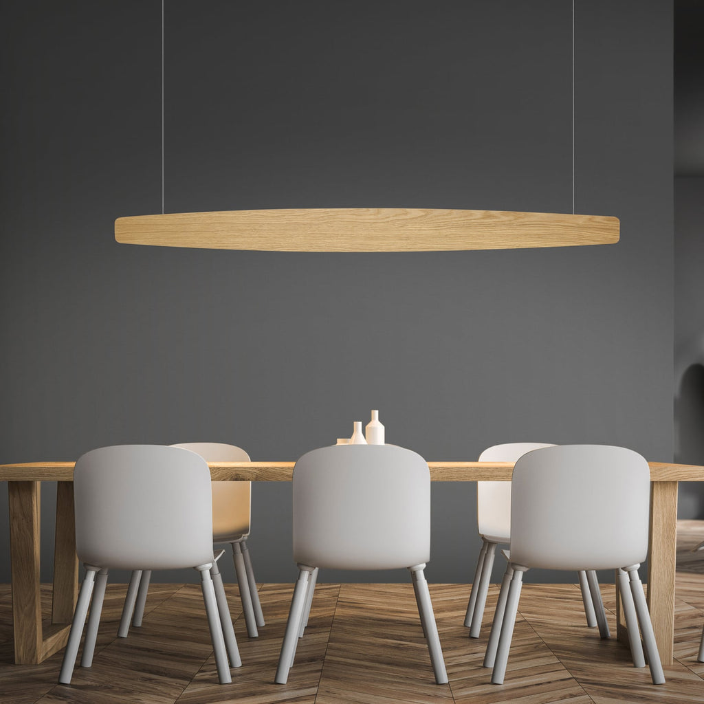 LED pendellampe Persida eik/svart bakside