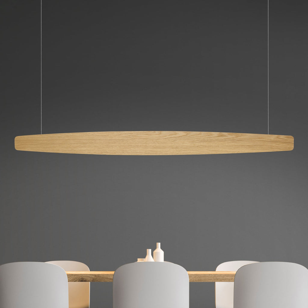 LED pendellampe Persida eik/svart forfra