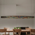 LED pendellampe Persida gull slagmetall 148 cm dimbar forfra