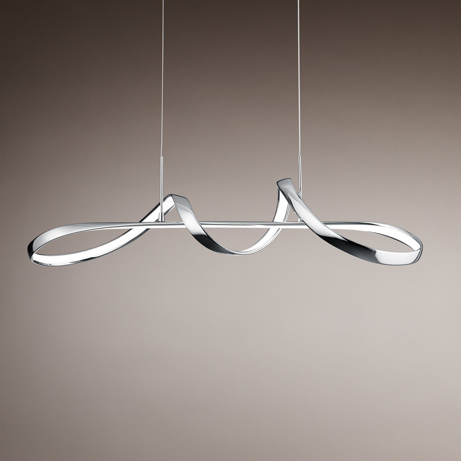 LED pendellampe Perugia krom dimbar 37W nøytralhvit forfra