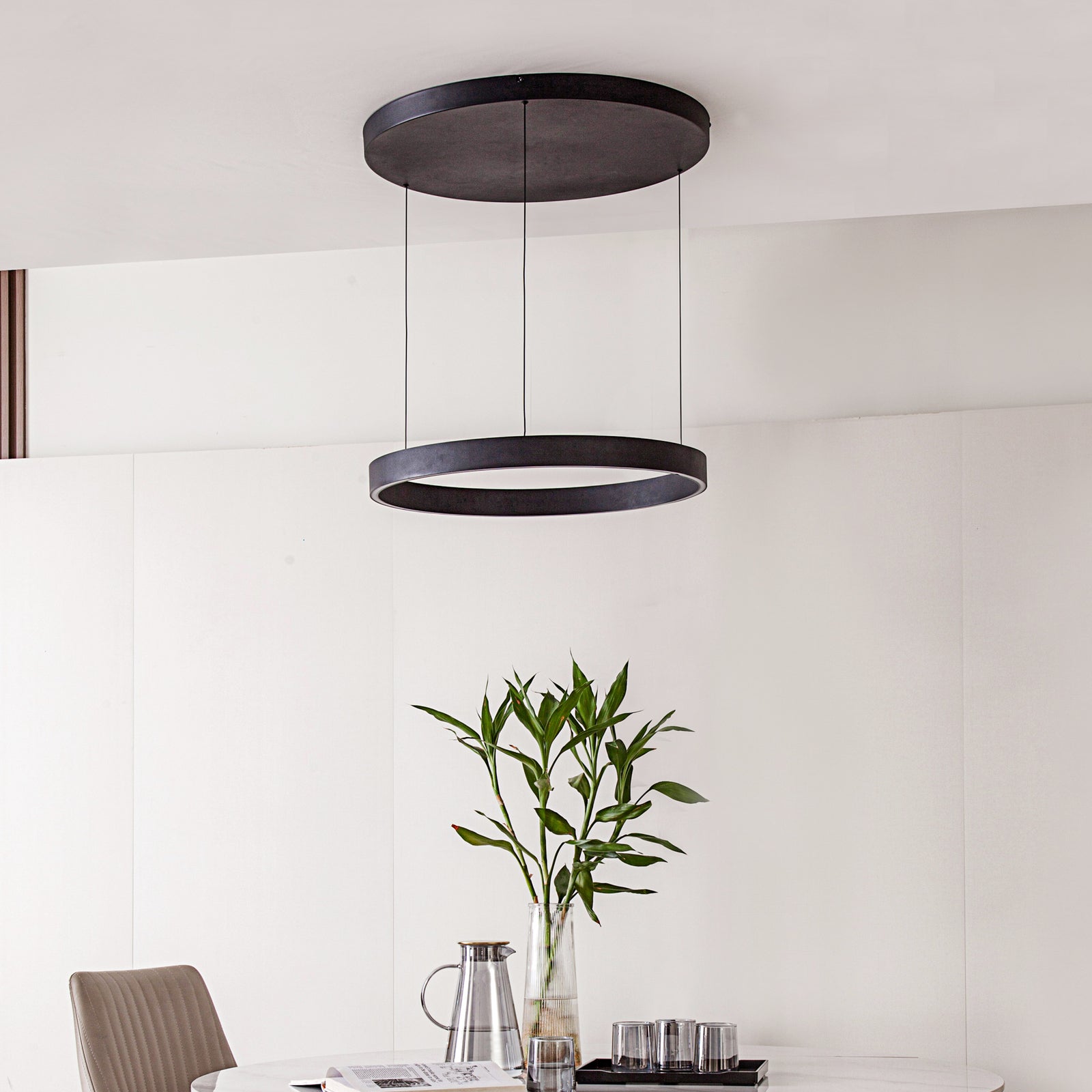 LED pendellampe Philine dimbar svart detalj
