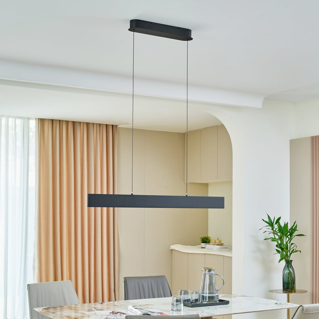LED pendellampe Philine svart jern 101 cm bakside