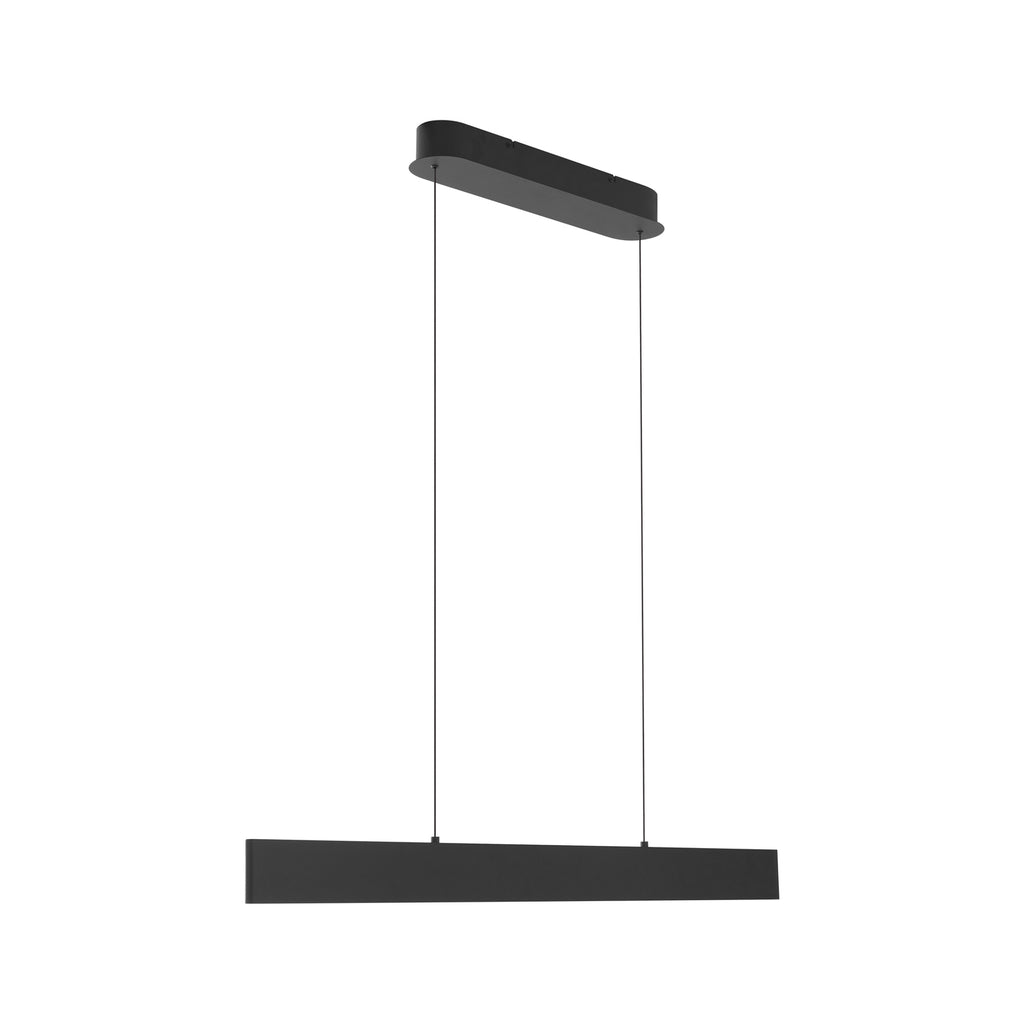 Detalj av LED pendellampe Philine svart jern 101 cm