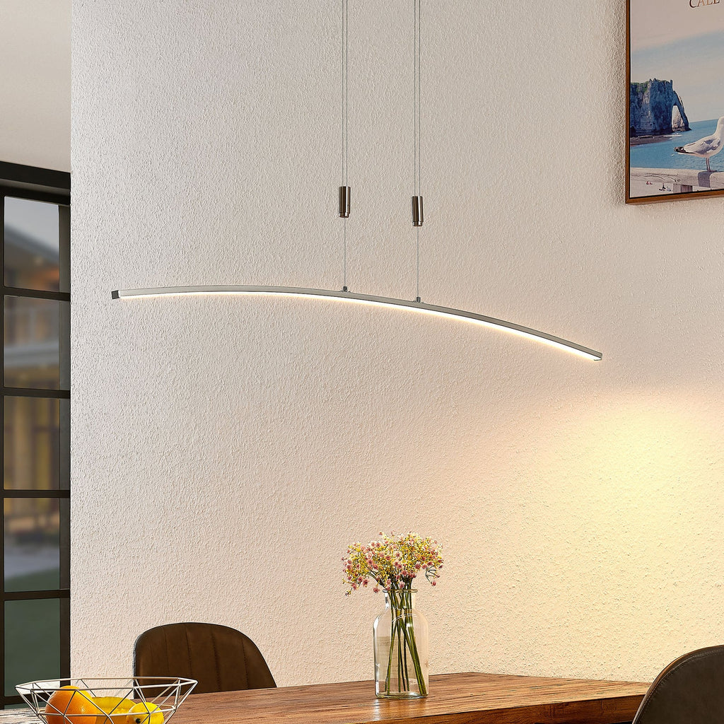 LED pendellampe Phillie høydejusterbar dimbar 119,5 cm forfra