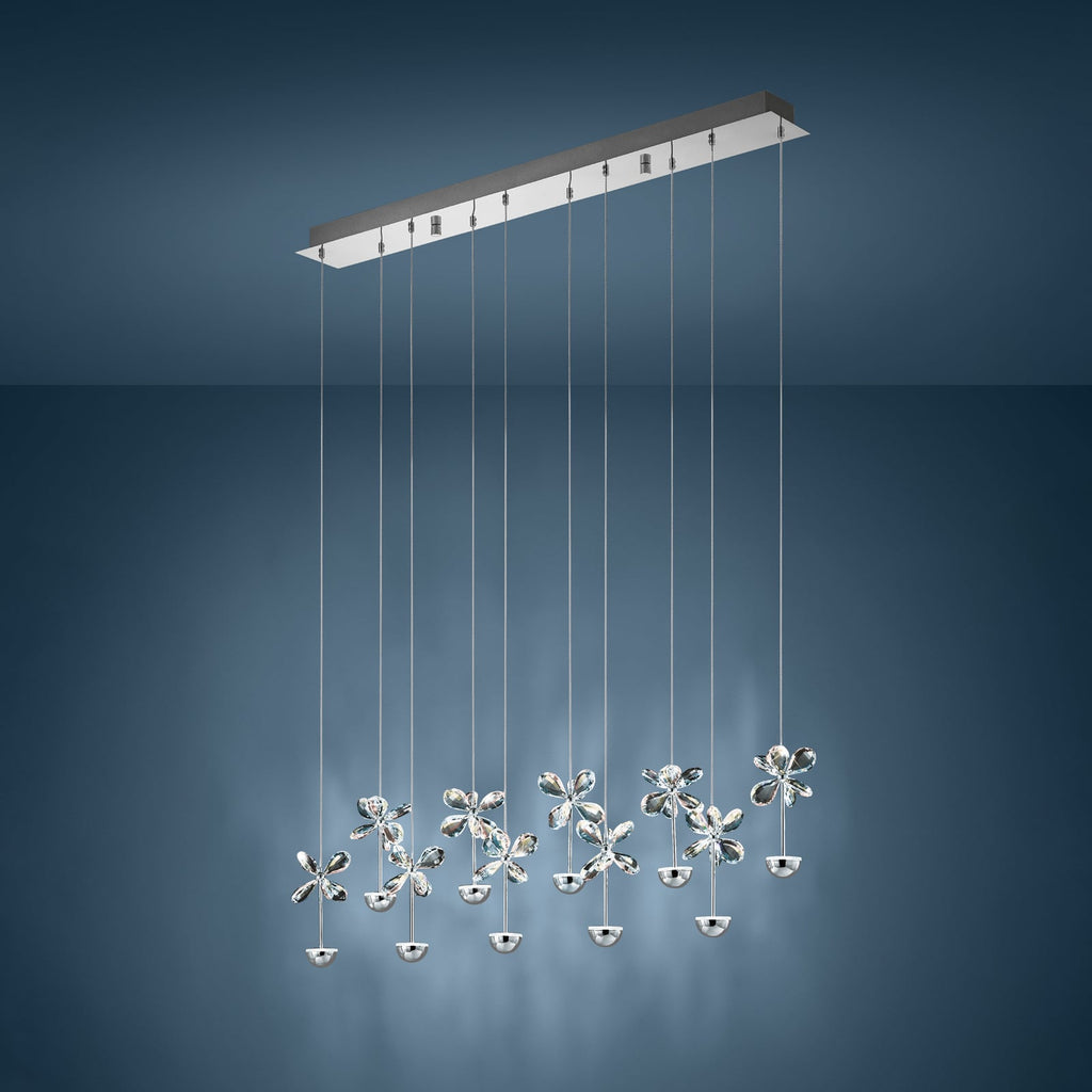 LED pendellampe Pianopoli krom glass 87 cm dimbar bakside