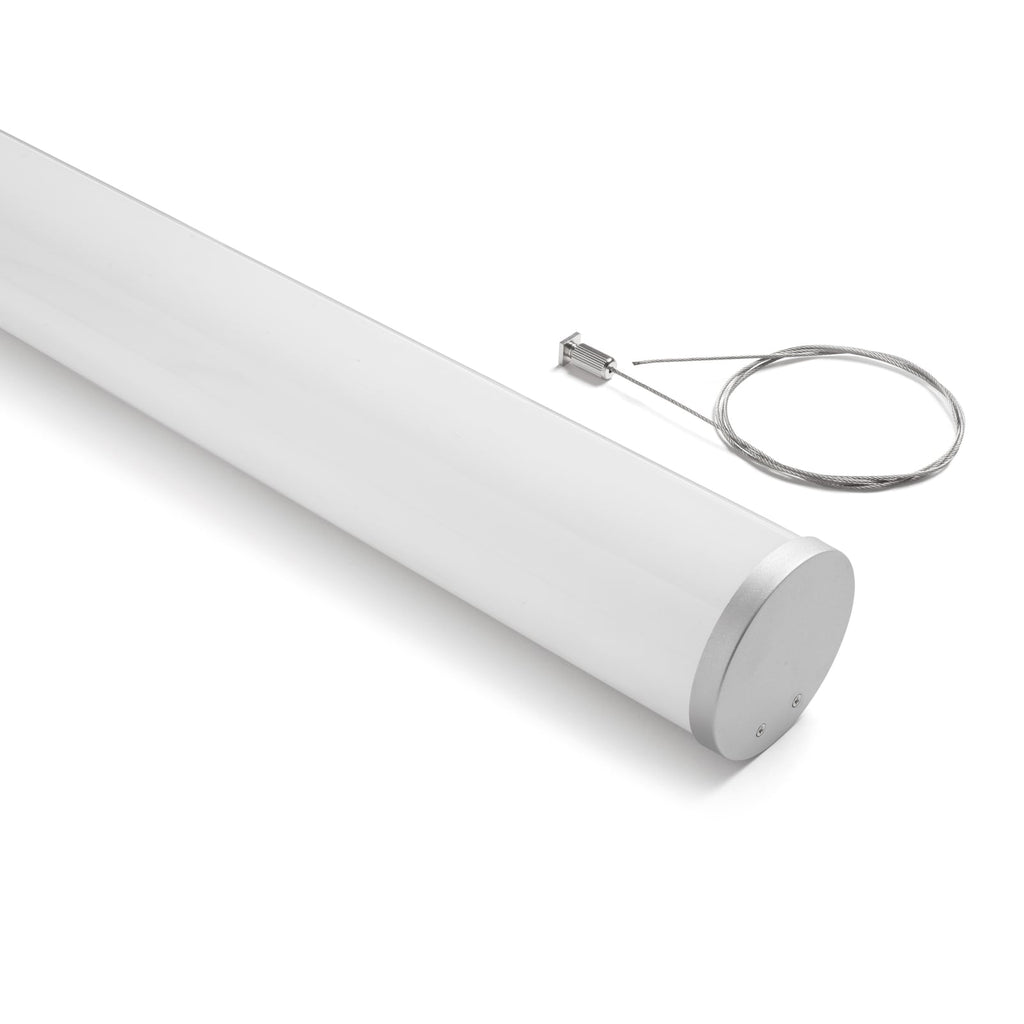 LED pendellampe Pirgos hvit 200 cm dimbar 43W montert i rom