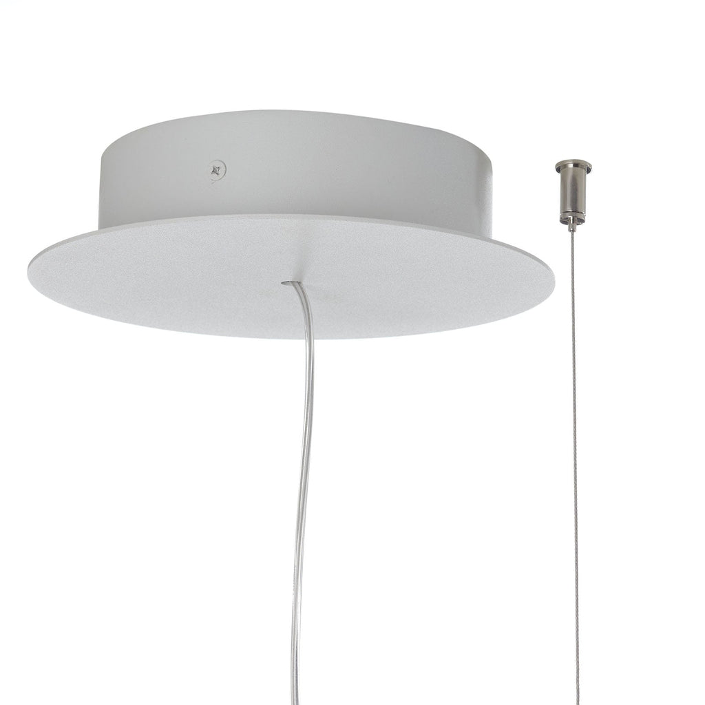 LED pendellampe Pirgos hvit 200 cm dimbar 43W nærbilde av aluminium profil