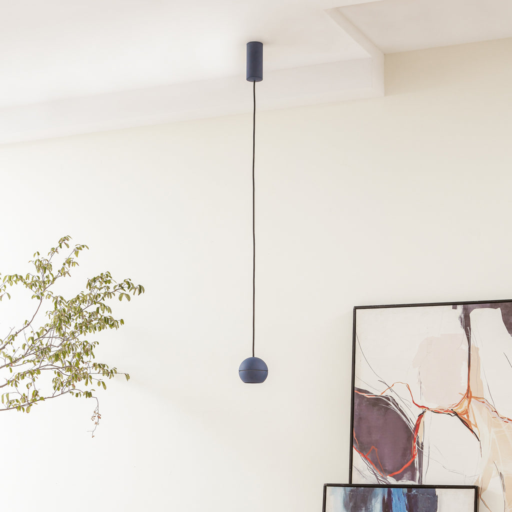 LED pendellampe Plarion blå aluminium Ø9 cm bakside