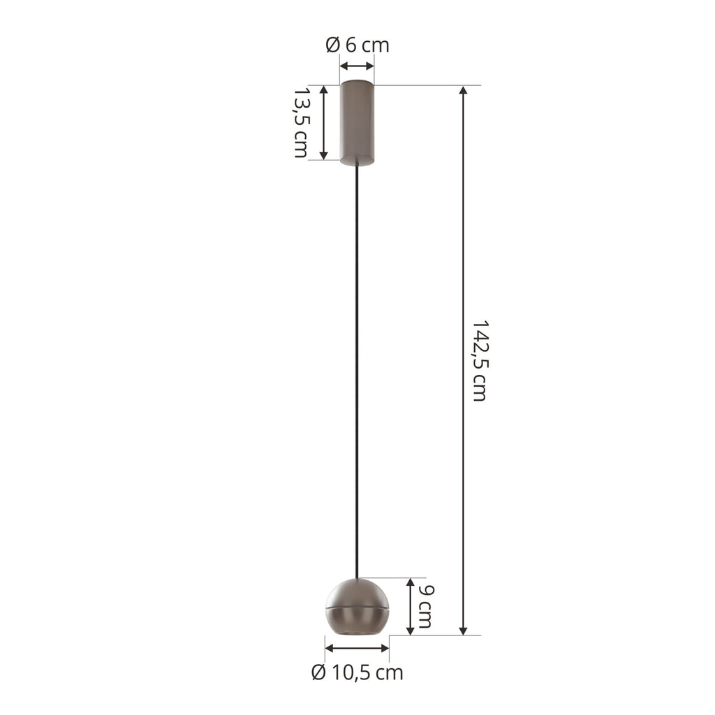 LED pendellampe Plarion nikkel aluminium montert i stue