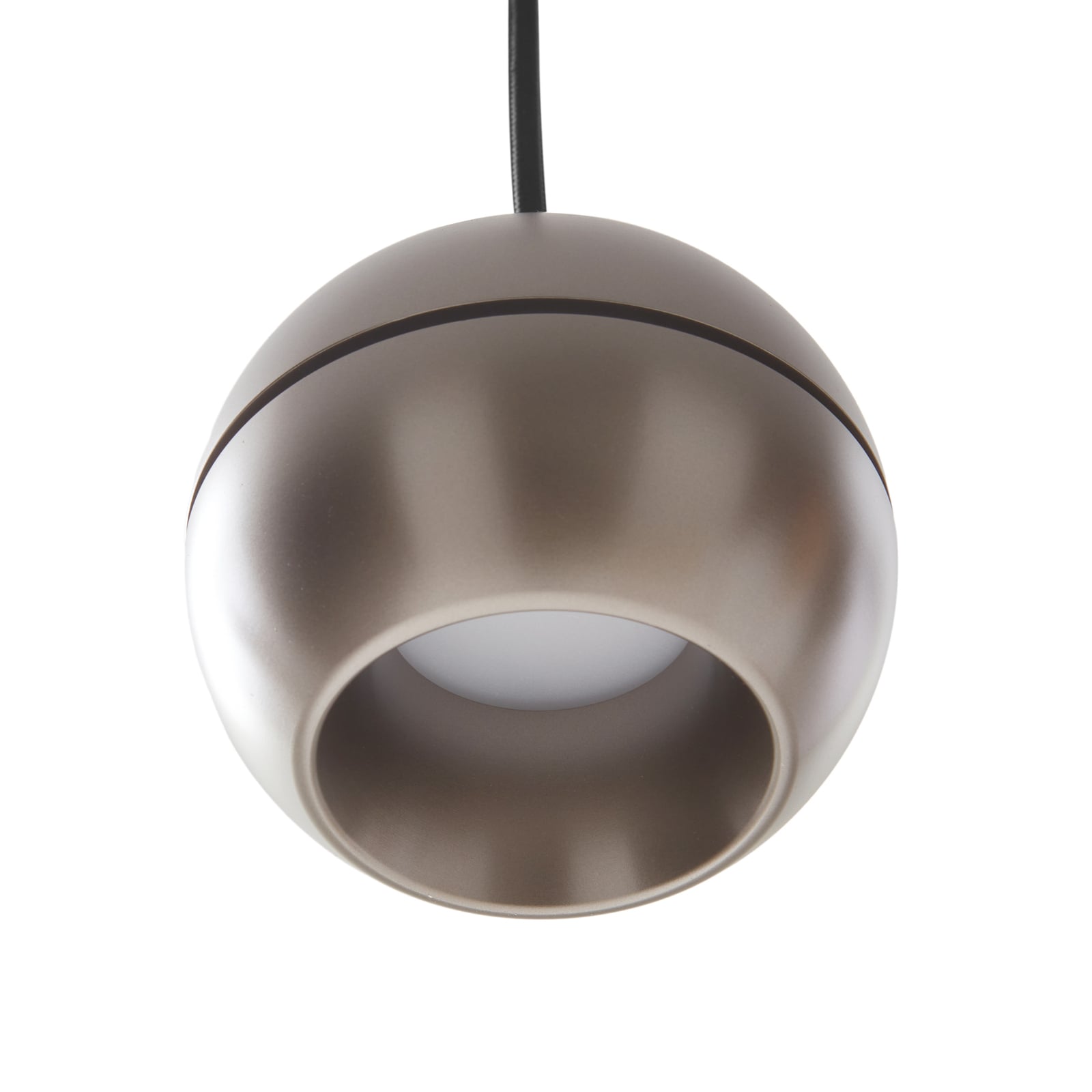 LED pendellampe Plarion nikkel aluminium i moderne interiør