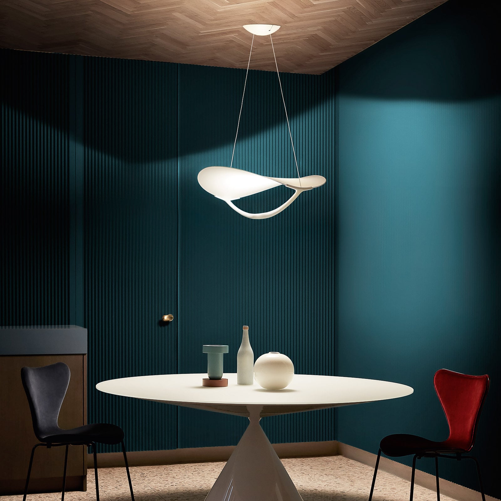 LED pendellampe Plena MyLight hvit dimbar Bluetooth 32W bakside