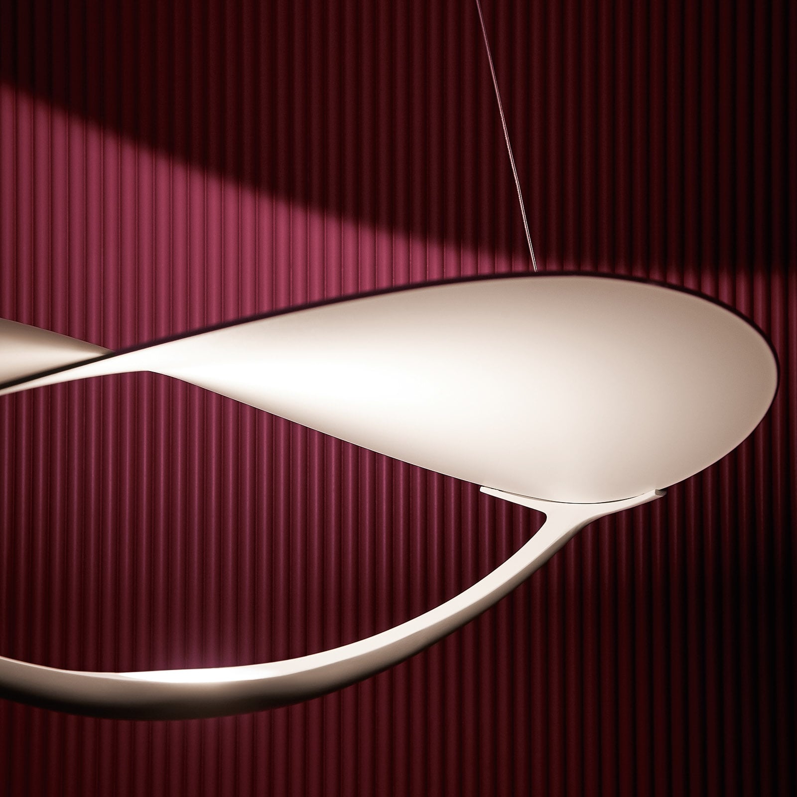 LED pendellampe Plena MyLight hvit dimbar Bluetooth 32W oppheng