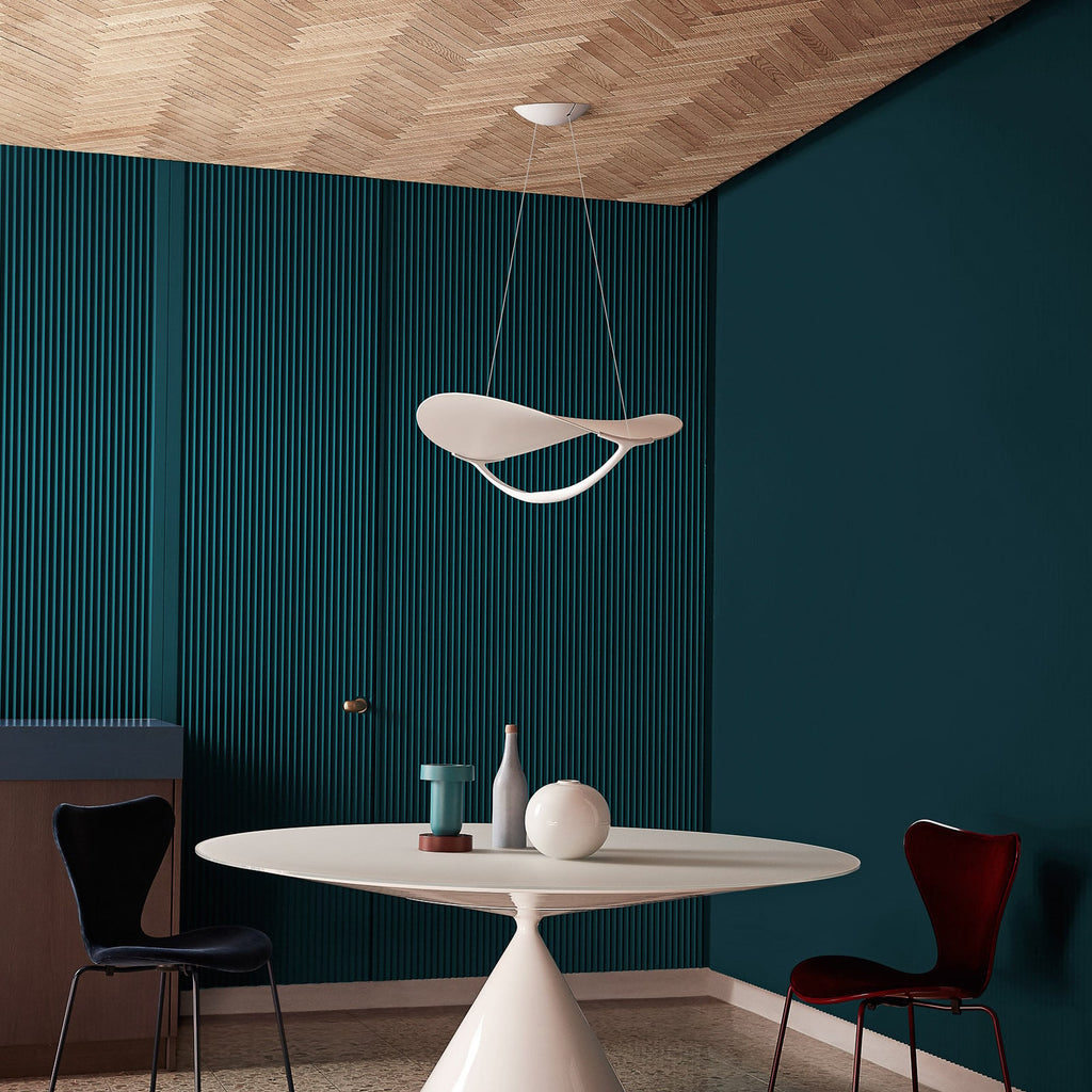 LED pendellampe Plena MyLight hvit dimbar Bluetooth 32W lysdetalj