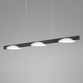 LED pendellampe Pole 3-lys svart matt glass dimbar 100 cm forfra