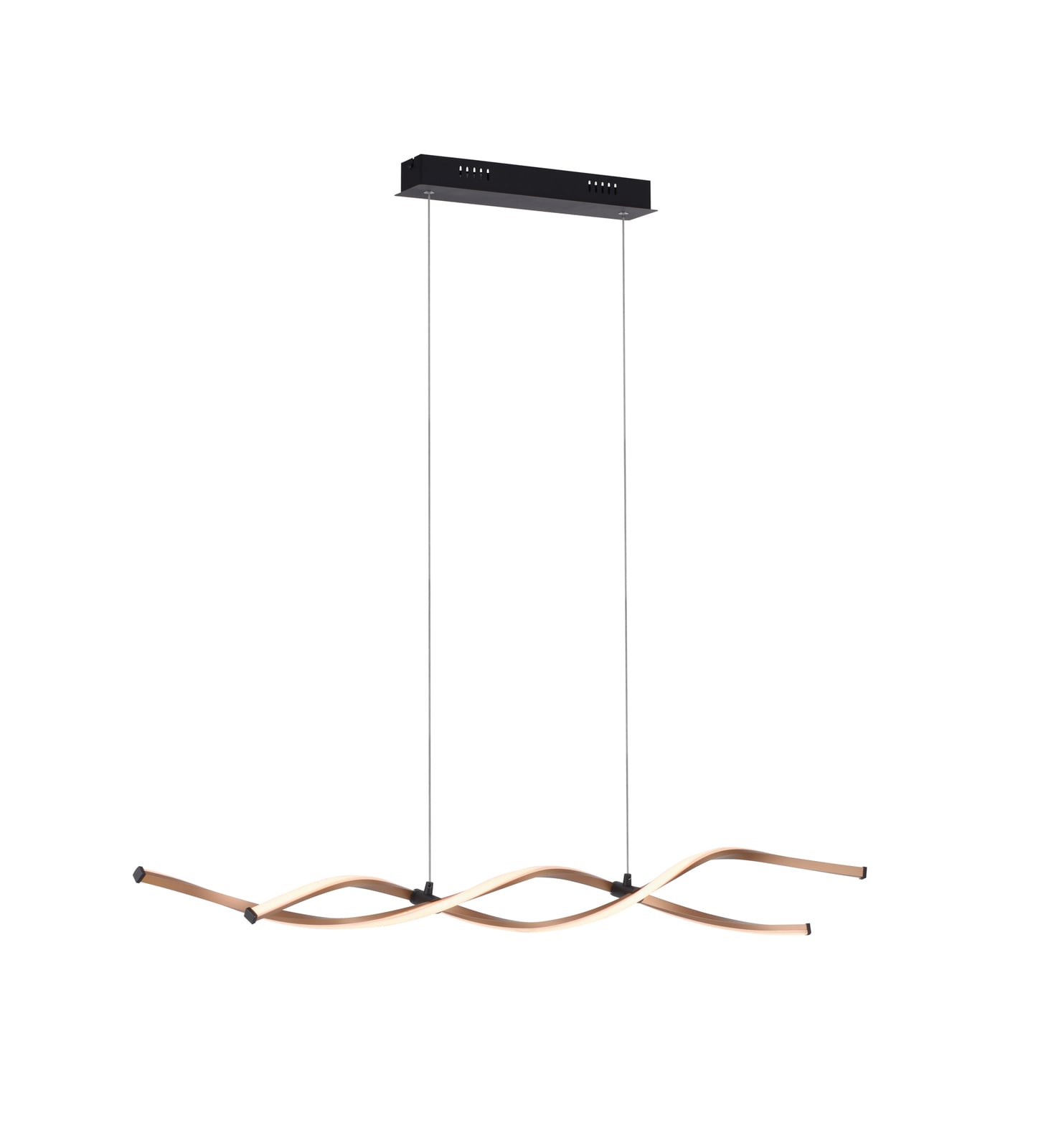 LED pendellampe Polina dimbar gull 110 cm forfra