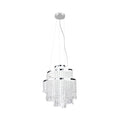 LED pendellampe Pomp dimbar CCT Ø38 cm krom akryl forfra