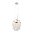 LED pendellampe Pomp krom akryl Ø48 cm forfra