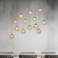 LED pendellampe Popup 13-lys bronse/amber forfra