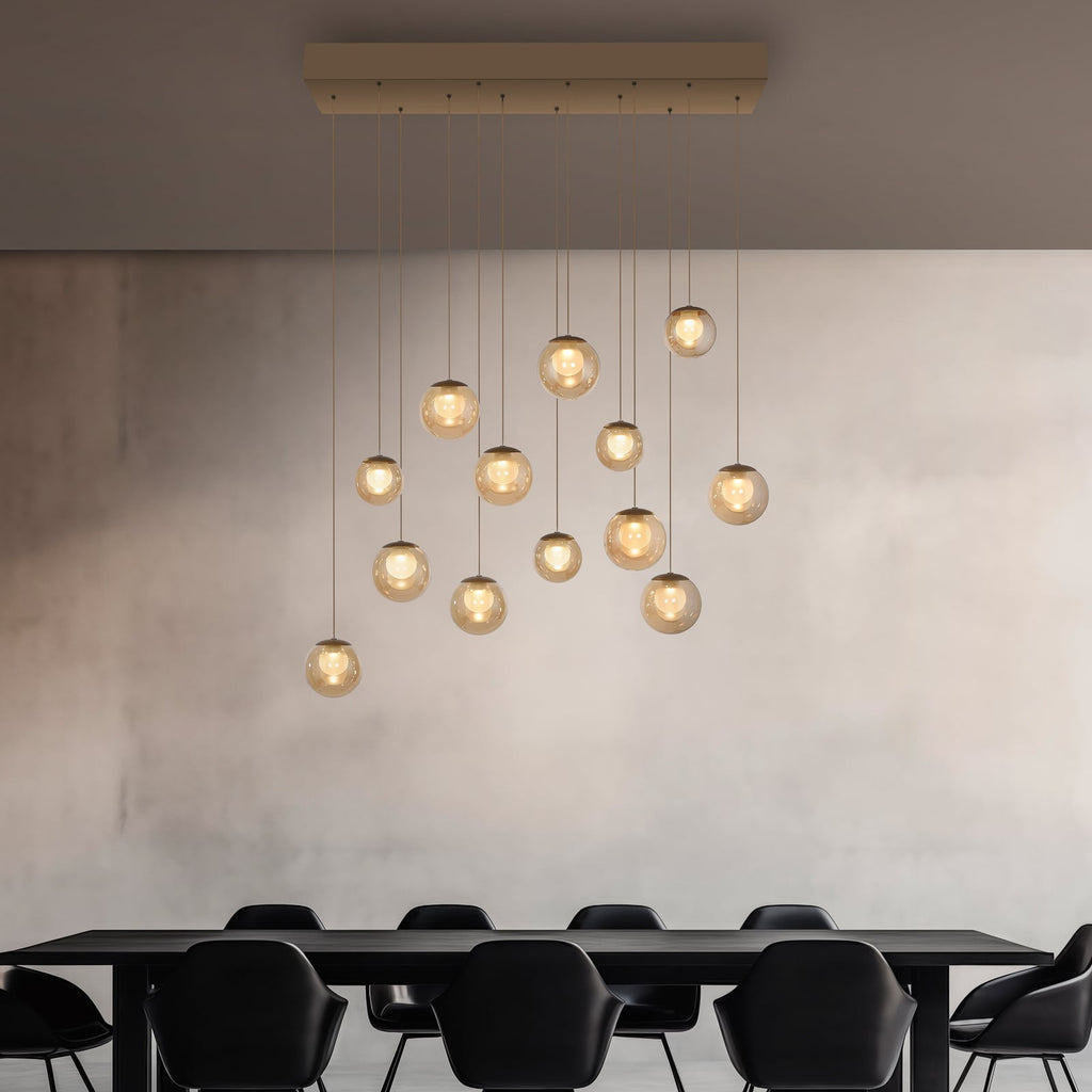 LED pendellampe Popup 13-lys bronse/amber bakside