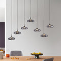 LED pendellampe Posh 7-lys røykglass dimbar forfra