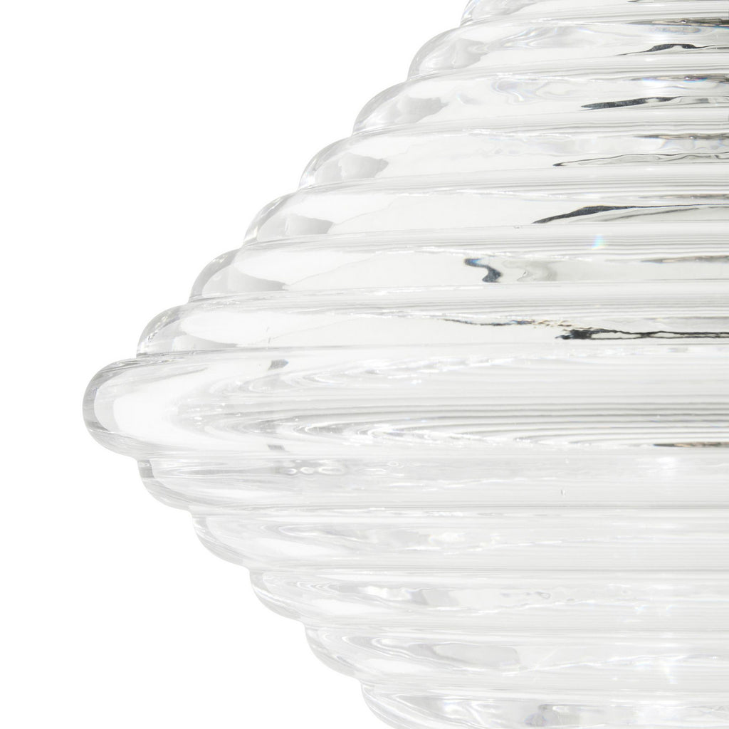 LED pendellampe Press Cone klar glass Ø34 cm dimbar detalj