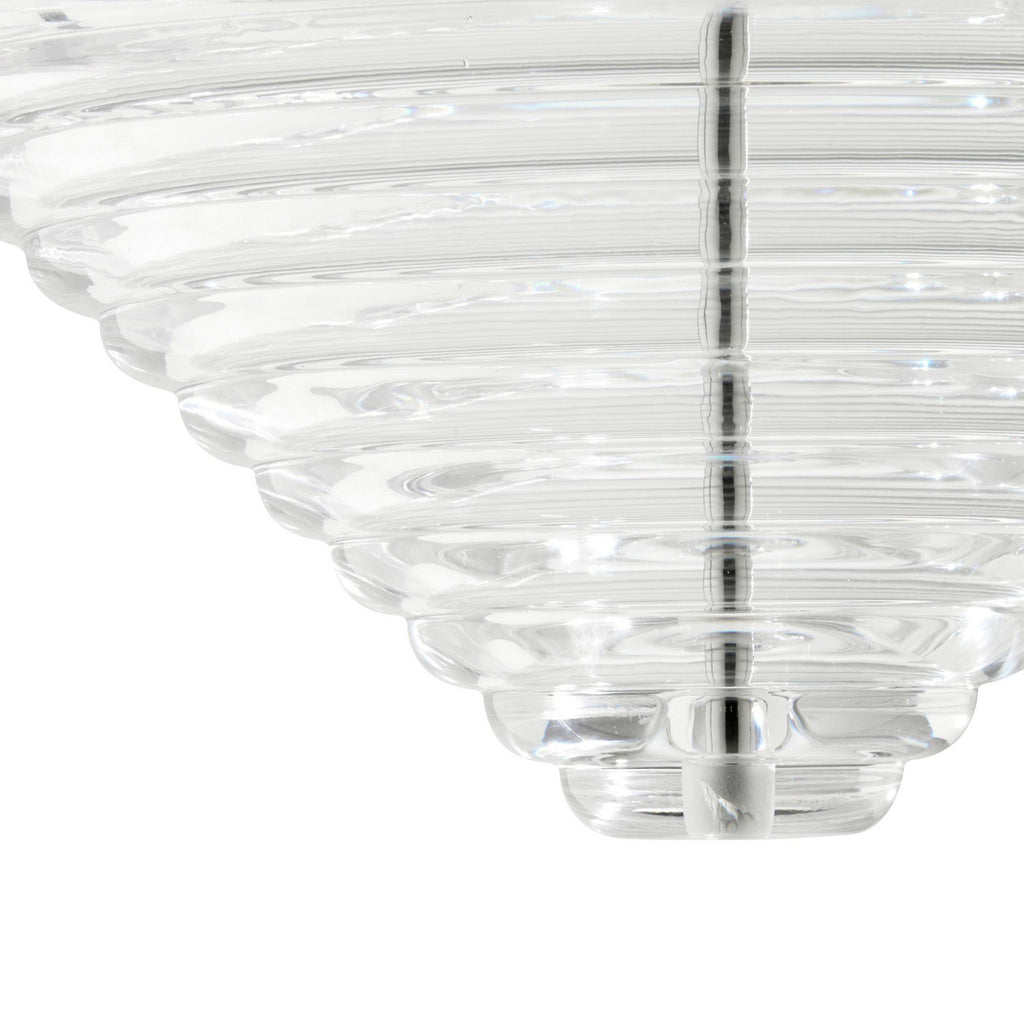 LED pendellampe Press Cone klar glass Ø34 cm dimbar nærbilde