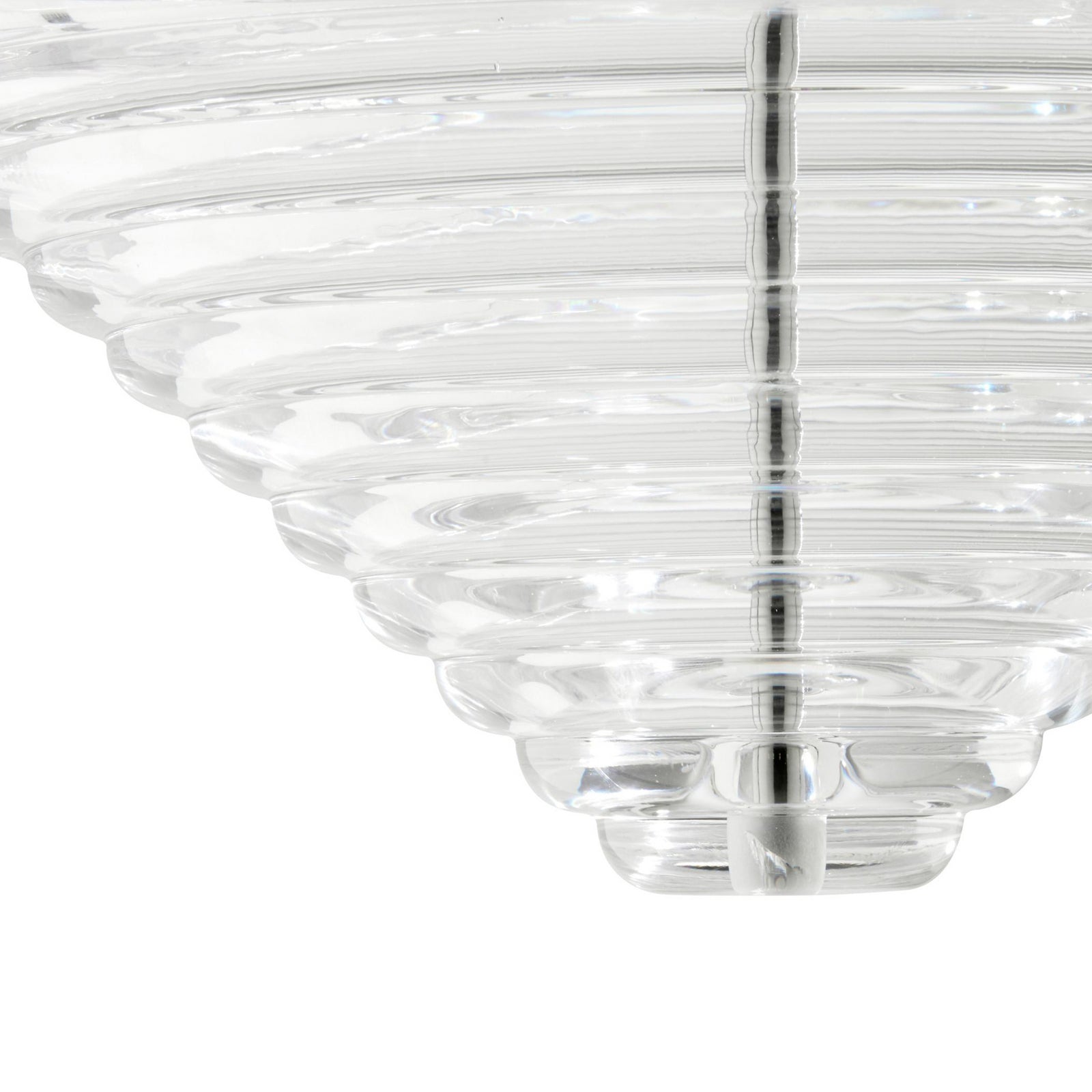 LED pendellampe Press Cone klar glass Ø34 cm dimbar nærbilde