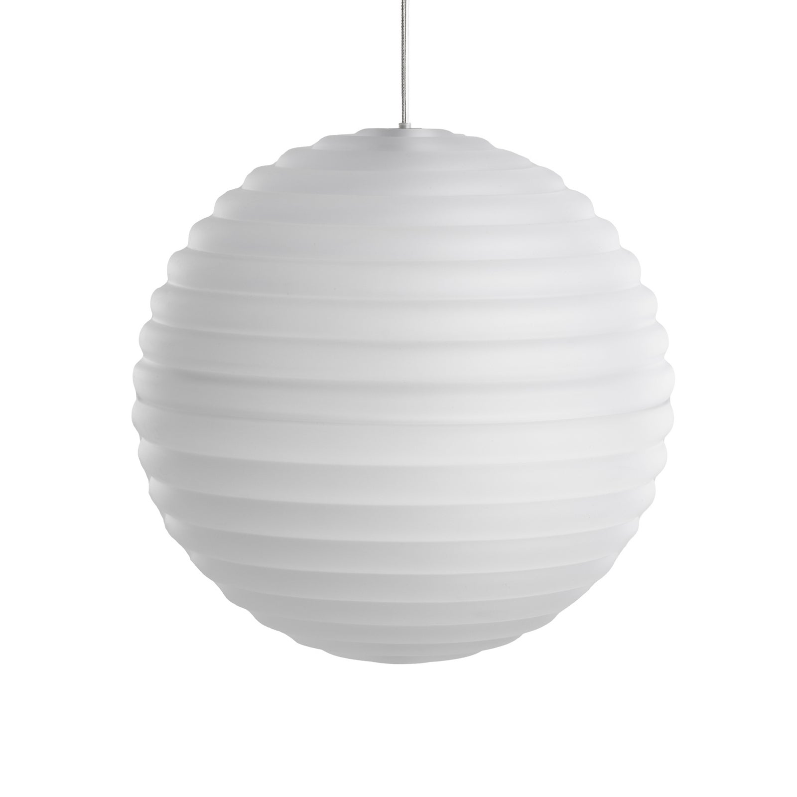 Montert LED pendellampe Press Sphere frostet glass dimbar Ø30 cm fra Tom Dixon i rom
