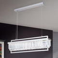 LED pendellampe Prism dimbar krystall krom 90 cm forfra
