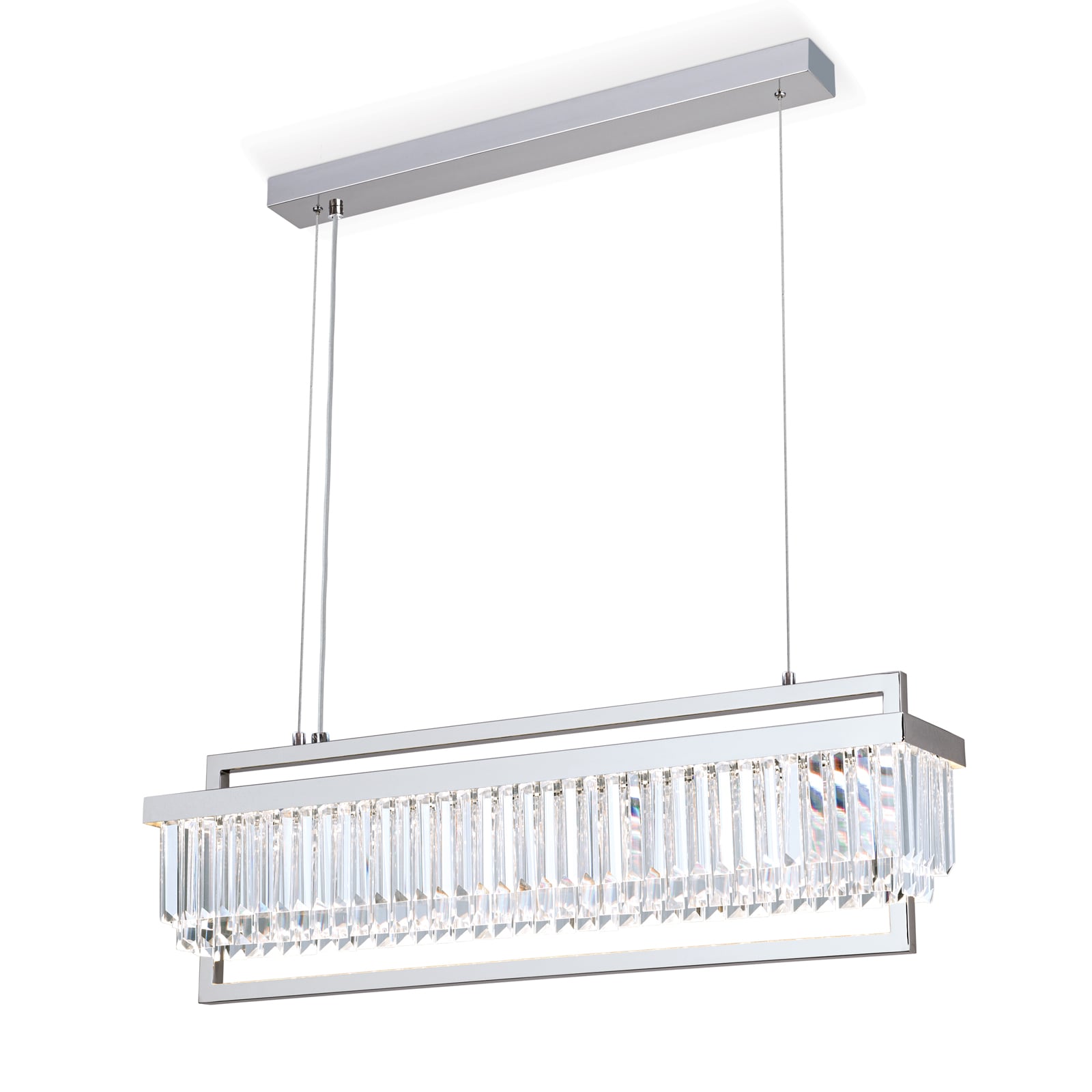 LED pendellampe Prism dimbar krystall krom detalj av krystallprisme