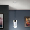 LED pendellampe Prism krystallglass dimbar Ø10 cm krom - ORION forfra