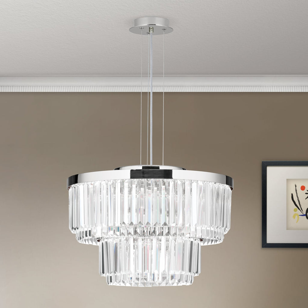 LED pendellampe Prism krystallglass dimbar bakside
