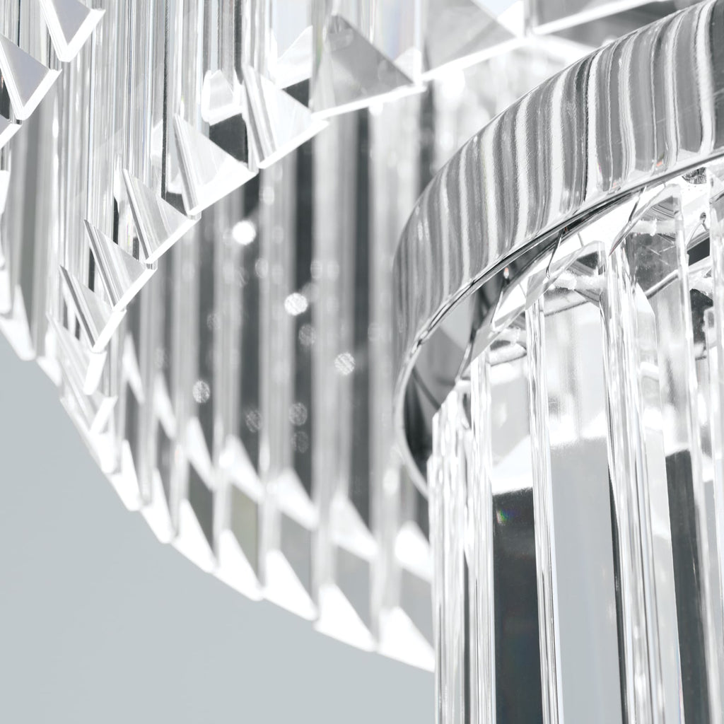 LED pendellampe Prism krystallglass dimbar belysning i bruk